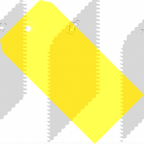Blank Tag: 2-3/4'' High, Yellow, Synthetic Paper